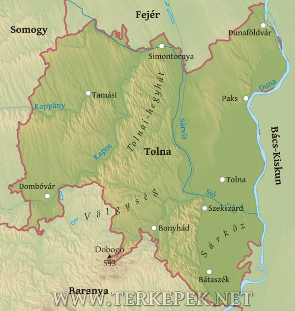 Tolna térkép